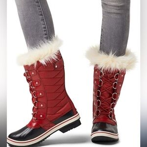 NWT Sorel Tofino II Red Dahlia Waterproof Winter Boot Women's Size 7